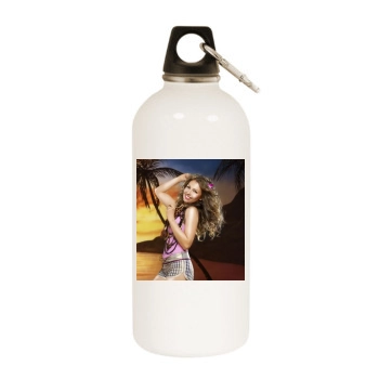 Thalia White Water Bottle With Carabiner