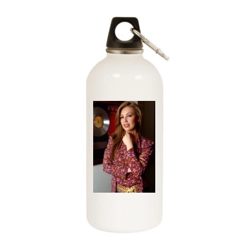 Thalia White Water Bottle With Carabiner