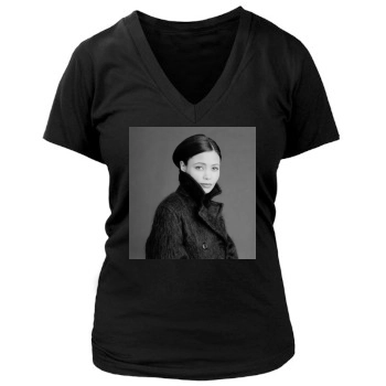 Thandie Newton Women's Deep V-Neck TShirt