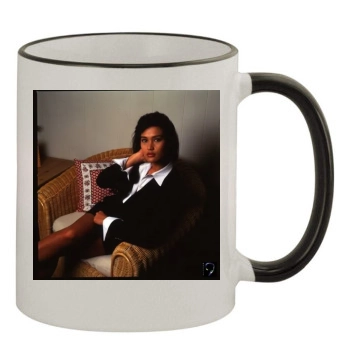 Tia Carrere 11oz Colored Rim & Handle Mug