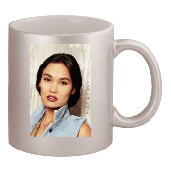 Tia Carrere 11oz Metallic Silver Mug