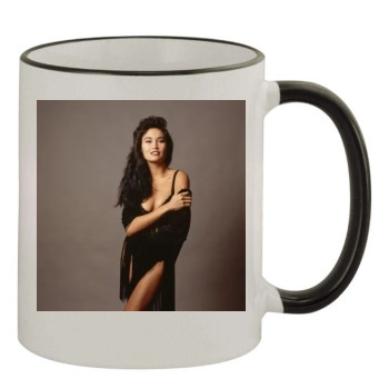 Tia Carrere 11oz Colored Rim & Handle Mug