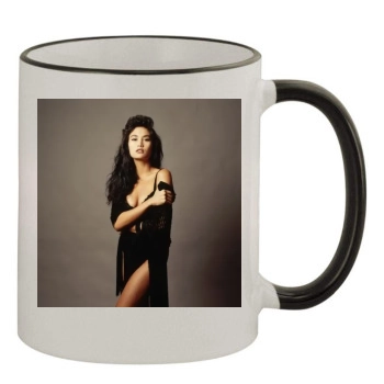 Tia Carrere 11oz Colored Rim & Handle Mug