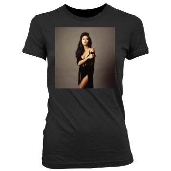 Tia Carrere Women's Junior Cut Crewneck T-Shirt