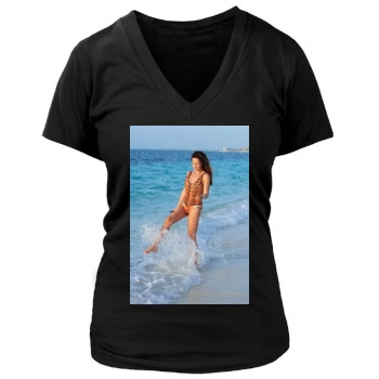 Tammin Sursok Women's Deep V-Neck TShirt