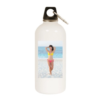 Tammin Sursok White Water Bottle With Carabiner