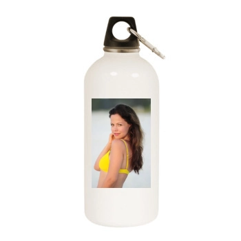 Tammin Sursok White Water Bottle With Carabiner