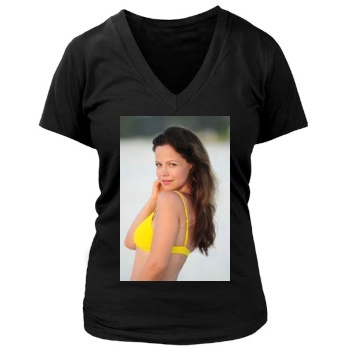 Tammin Sursok Women's Deep V-Neck TShirt