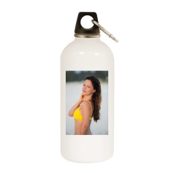 Tammin Sursok White Water Bottle With Carabiner