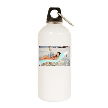 Tammin Sursok White Water Bottle With Carabiner