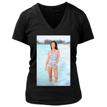 Tammin Sursok Women's Deep V-Neck TShirt