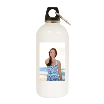 Tammin Sursok White Water Bottle With Carabiner