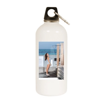 Tammin Sursok White Water Bottle With Carabiner