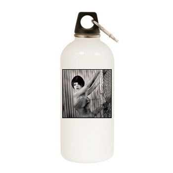 Tammin Sursok White Water Bottle With Carabiner