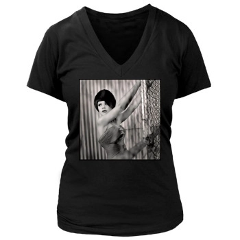 Tammin Sursok Women's Deep V-Neck TShirt