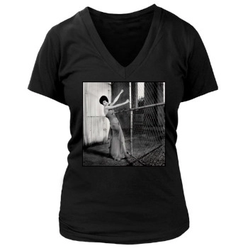 Tammin Sursok Women's Deep V-Neck TShirt