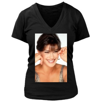 Teri Hatcher Women's Deep V-Neck TShirt