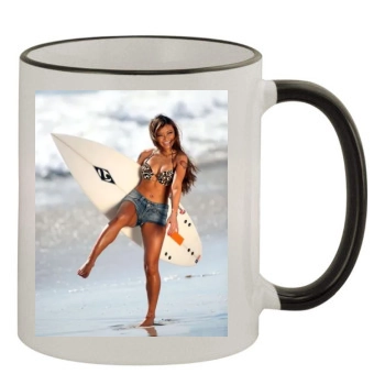 Tila Tequila 11oz Colored Rim & Handle Mug