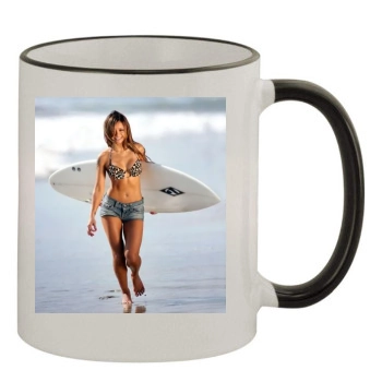 Tila Tequila 11oz Colored Rim & Handle Mug