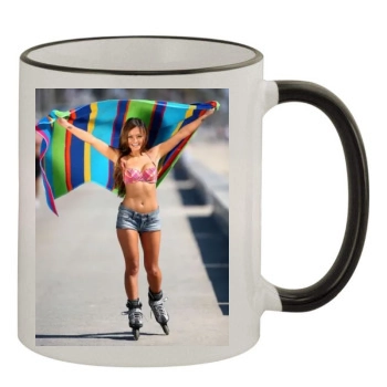 Tila Tequila 11oz Colored Rim & Handle Mug