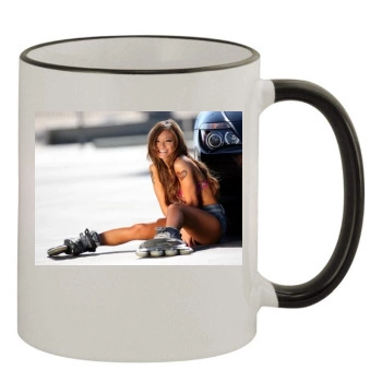 Tila Tequila 11oz Colored Rim & Handle Mug