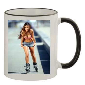 Tila Tequila 11oz Colored Rim & Handle Mug