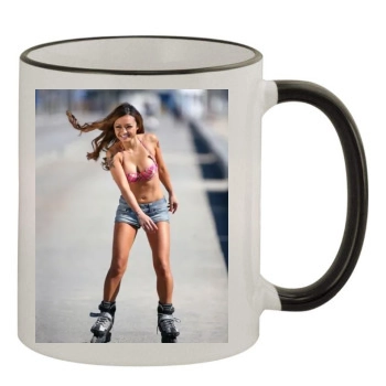 Tila Tequila 11oz Colored Rim & Handle Mug