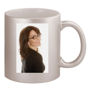 Tina Fey 11oz Metallic Silver Mug