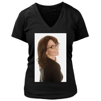 Tina Fey Women's Deep V-Neck TShirt