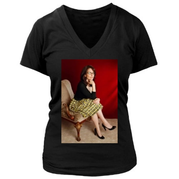 Tina Fey Women's Deep V-Neck TShirt