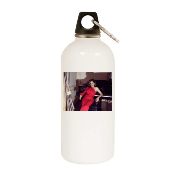 Tina Fey White Water Bottle With Carabiner