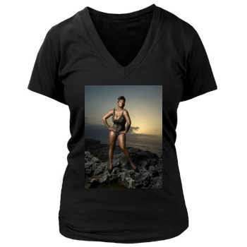 Toccara Jones Women's Deep V-Neck TShirt