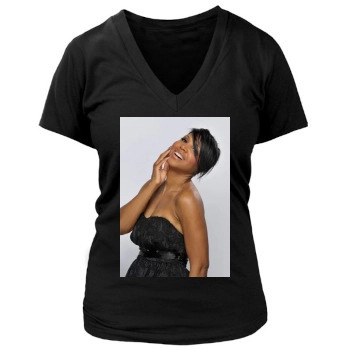 Toni Braxton Women's Deep V-Neck TShirt