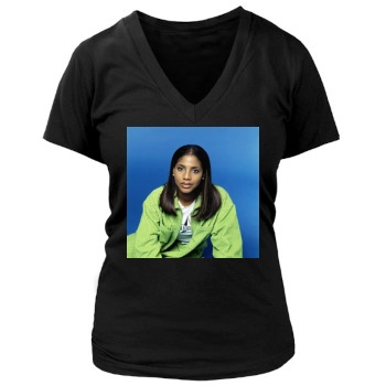 Toni Braxton Women's Deep V-Neck TShirt