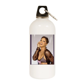 Toni Braxton White Water Bottle With Carabiner