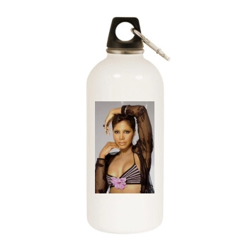 Toni Braxton White Water Bottle With Carabiner