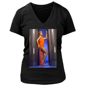 Toni Braxton Women's Deep V-Neck TShirt