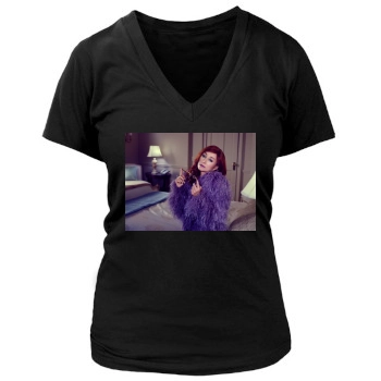 Tori Amos Women's Deep V-Neck TShirt