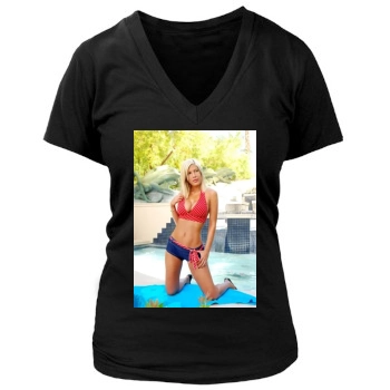 Tori Spelling Women's Deep V-Neck TShirt