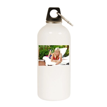 Tori Spelling White Water Bottle With Carabiner