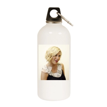 Tori Spelling White Water Bottle With Carabiner