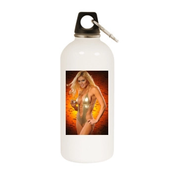 Torrie Wilson White Water Bottle With Carabiner