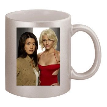 Tricia Helfer 11oz Metallic Silver Mug