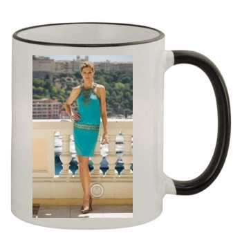 Tricia Helfer 11oz Colored Rim & Handle Mug