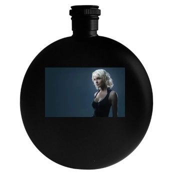 Tricia Helfer Round Flask