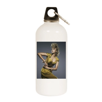 Tyra Banks White Water Bottle With Carabiner