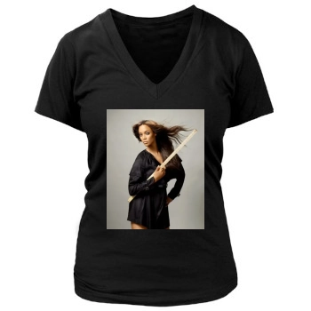 Tyra Banks Women's Deep V-Neck TShirt