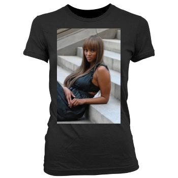 Tyra Banks Women's Junior Cut Crewneck T-Shirt