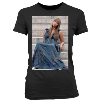 Tyra Banks Women's Junior Cut Crewneck T-Shirt