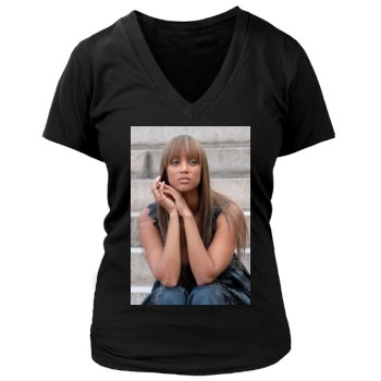 Tyra Banks Women's Deep V-Neck TShirt